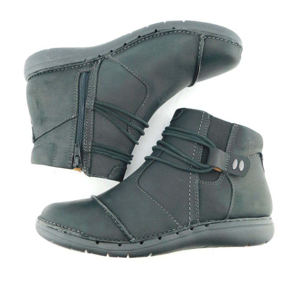 New Clarks Unstructured Un Loop Up Black Leather … - image 5